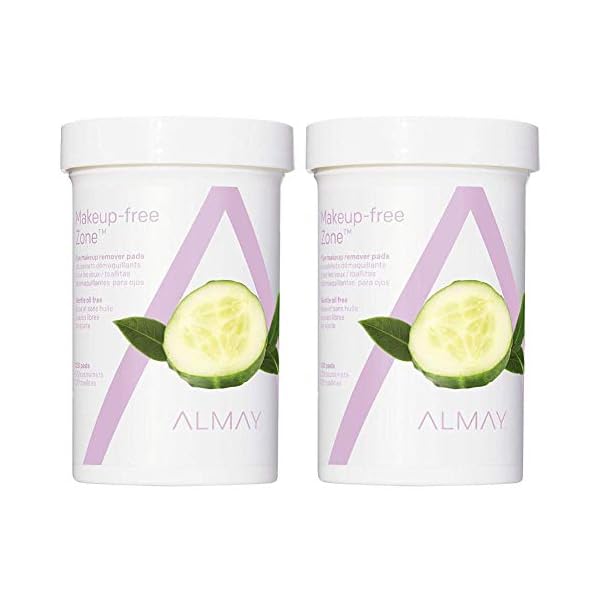 Almay-Oil-Free-Gentle-Eye-Makeup-Remover-Pads-with-Aloe-Hypoallergenic-Cruelty-Free-Fragrance-Free-Dermatologist-Ophthalmologist-Tested-120-Pads-Each-Pack-of-2-88-oz Almay Eye Makeup Remover Pads with Aloe, Oil Free, Hypoallergenic, Fragrance Free, Dermatologist & Ophthalmologist Tested, 8.8 oz, 120 Pads (Pack of 2) Packaging May Vary