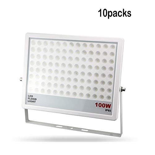 Wlnnes 104 LED Outdoor Flood Lights100W10400 Lumen Super Bright Security Lights IP65 Waterproof Outdoor Super Bright Security Lights Floodlight for Garden, Garage, Factory, Rooftop
