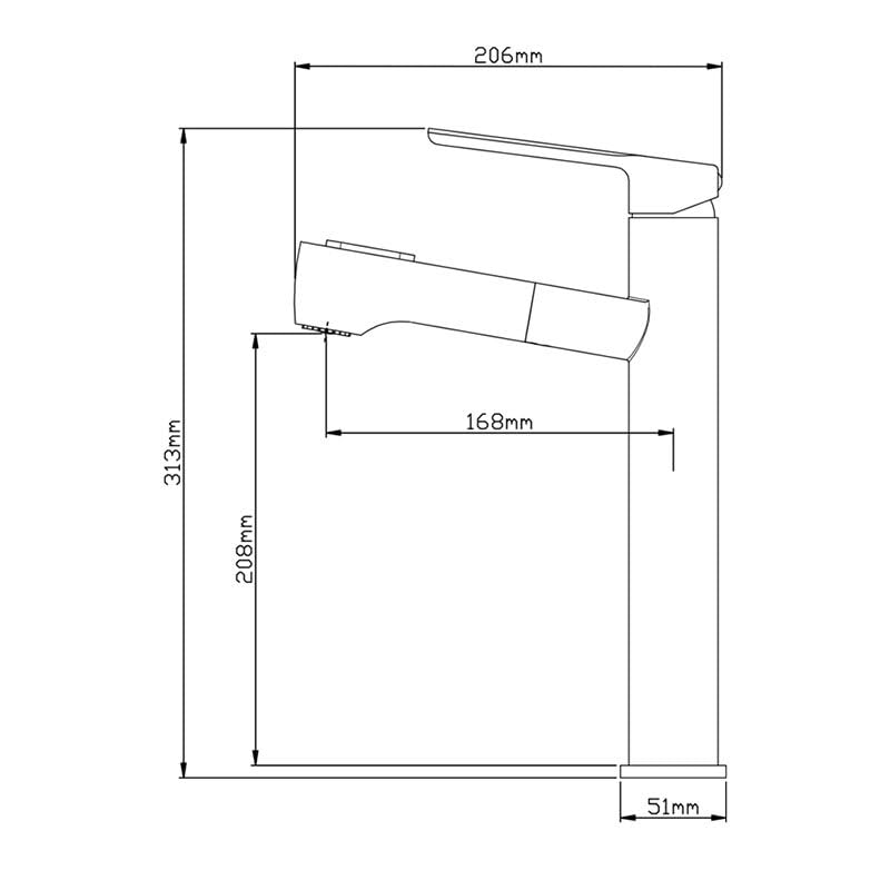 Mitigeur de lavabo extractible pour nettoyer facilement votre vasque de bain - 2