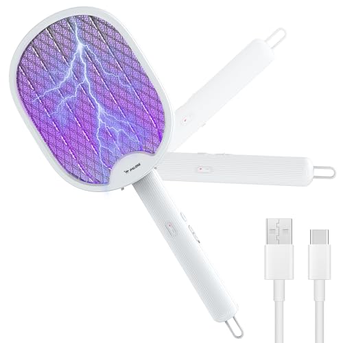 PALONE Mata Mosquitos Electrico, Raqueta Mosquitos Electrica de 4000 V a Través de USB, Antimosquitos Electrico Que Mata Mosquitos e Insectos Voladores, Producto para Mosquitos