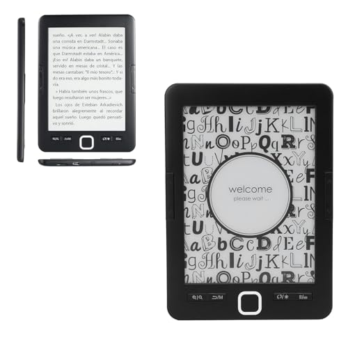 BK6033 Electric Book Reader, 6 Inch Ink Screen, 8G Memory, Eye Care Lightweight E Reader, Adjustable Brightness and Font Size, Support Annotating
