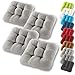 Gräfenstayn® Set de 4 Cojines de Asiento cojín de Silla 38x38x8cm para Interior y Exterior - Funda de algodón 100% - Muchos Colores - Acolchado Grueso/cojín de Suelo (Gris)
