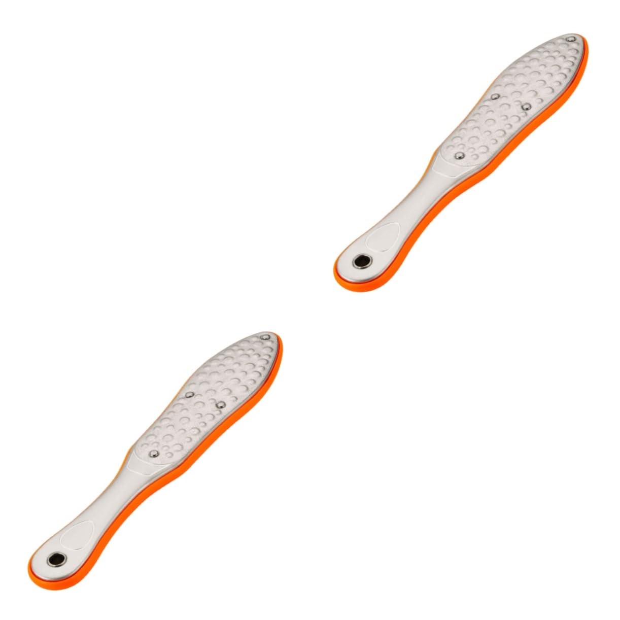 FOMIYES 2piezas Rascador De Pies De Acero Inoxidable Exfoliante Para Eliminar Piel Muerta Herramienta De Pedicura Ligera y Portátil Color Aleatorio