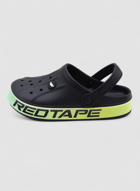 Image of Red Tape Mens Lightweight EVA Clogs Slip-On Comfortable Casual Footwear with Adjustable Back Strap and Anti-Slip Outsole