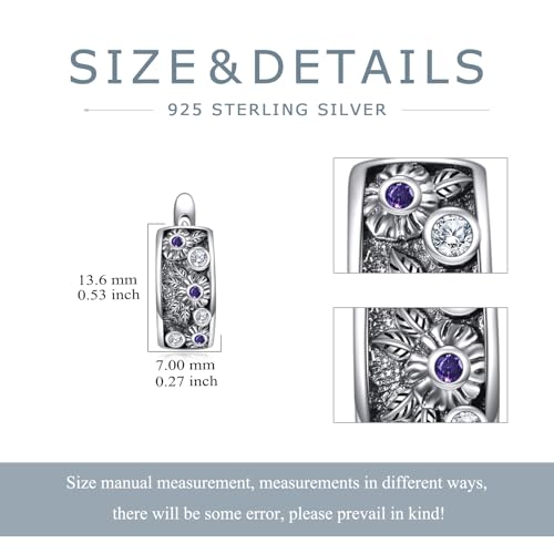 KZX Daisy/Sunflower/Morning Glory Earrings Flower Hoop Earrings for Women Flower Floral Earrings Jewelry Gifts for Women Lover3