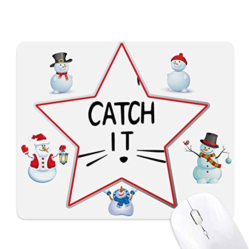 Tapis de souris de Noël Catch IT design Star DIY pour ordinateur fixe