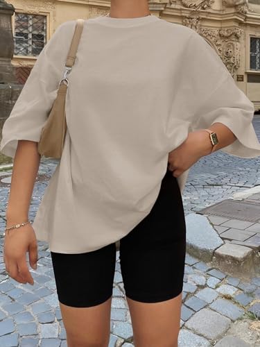 Image of Trendy Queen Womens Oversized T-Shirts Short Sleeves Workout Tops | Casual Summer Gym Tees Plus Size Fashion Clothes 2026