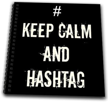 (20cm by 20cm ) - 3dRose db_178662_1 Keep Calm and Hashtag-Drawing