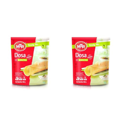 Image of MTR Plain Dosa Mix - Breakfast Mix | Quick Breakfast | Instant Ready to Cook Mix | Ready-To-Make South Indian Breakfast | 500g (Pack of 2)