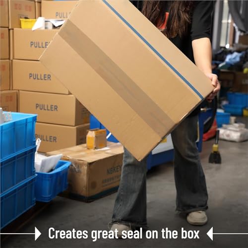 Image of Pro-Grip Strong Adhesive Packing Tape 50-Meter, 2 inch Heavy Duty Carton and Box Sealing Packaging Cello Brown Tape Roll for Shipping, Storage, Decorating, DIY, Industrial & Household, Dispenser