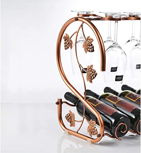Soporte para botellas de vino de hierro, capacidad 4 botellas miniatura 4