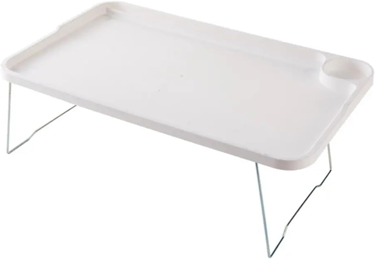 Bed Trays Breakfast Multi-Function Cup Holder with Stand Foldable Lap Desk Laptop Table(Blue)