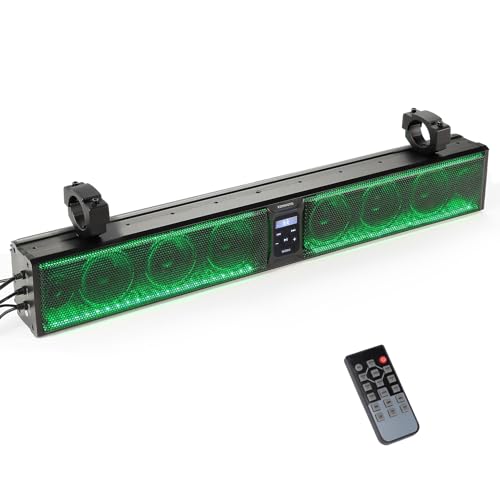 KEMIMOTO Heavy-Duty Metal Soundbar 32-inch 8-Speaker Bluetooth Wa...