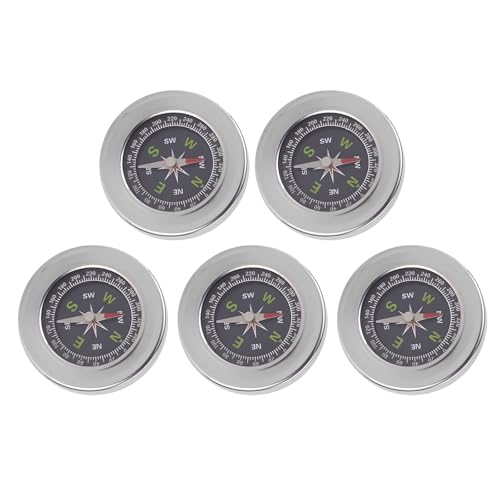 Bussola tascabile in acciaio inox, 60 mm, per orientamento, campeggio, escursionismo, navigazione, attrezzatura da esterno
