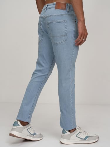 Image of Highlander Mens Tapered Fit Denim Jeans for Man| Regular Length|Mid-Rise|Stretchable Fabric for Comfort fit| Jeans for Man | Men Jeans
