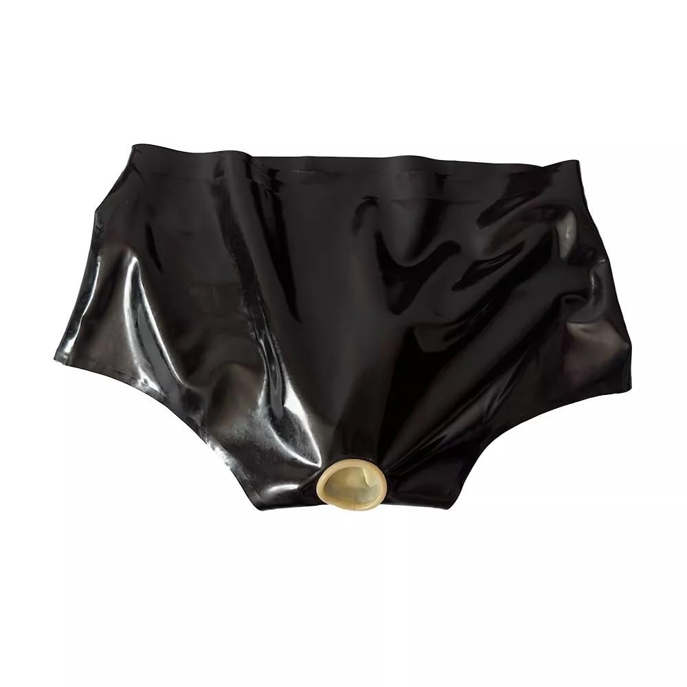 Latex Panties Unterhose mit Vagin Anal hülle,Latex Gummi Slip,Sexy Unterwäsche Dessous Damen Sexspielzeug Frauen