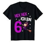 Kinder 6. Geburtstag Mädchen Hexe 6 Jahre Kindergeburtstag Geschenk T-Shirt