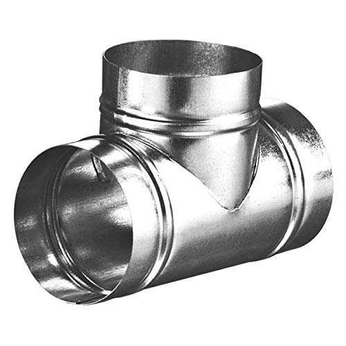 Swiftair T PIECE METAL EQUAL TEE DUCTING CONNECTOR FANS HYDROPONICS 4" 5" 6" 8" 10" & 12" (8" 200mm)