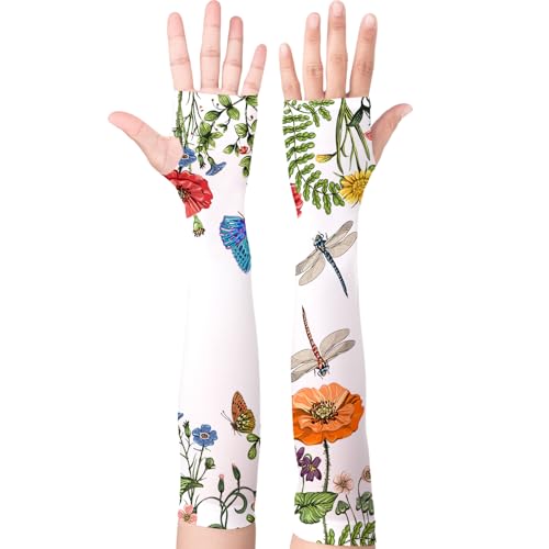 Image of YPHCDO Gardening Sleeves for Women Farm Sun Protection Thorn Proof Cooling Arm Sleeves to Cover Arms for Garden Sports