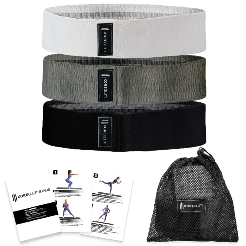 KoreGluti - Booty Band - Fitness Band Damen & Herren als Bootie Band für Beine & Po | Miniband Fitness & Booty Bands in 3 Größen | Loop Band Fitness & Fitnessbaender Loop | Booty Bänder & Hip Bands Cover