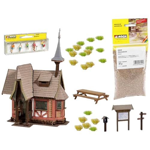 Kit à thème pour la randonnée Noch 65617 décor de modélisme ferroviaire et Maison de sorcière