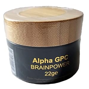 Alpha GPC – deluxe high brainfood – nieuw 22g AlphaGPC – in glazen pot – nieuw design – meer inhoud – nu