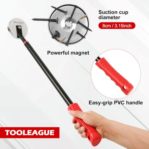 Image of TOOLEAGUE 2Pcs Telescoping Magnetic Pickup Tool,50LB & 25LB Magnet on Stick