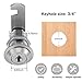 Kohree Upgrade Cabinet Locks with Keys, 1-1/8'' (30mm) File Cabinet Replacement Lock Alike, RV Storage Locks 5 Pack, RV Compartment Locks, RV Locks for Storage Door Drawer, Cylinder Lock, Zinc Alloy