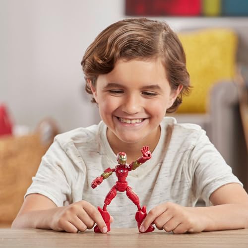 Image of Marvel Avengers Bend And Flex Action Figure, 6-Inch Flexible Iron Man Figure, Includes Blast Accessory, Ages 6 And Up