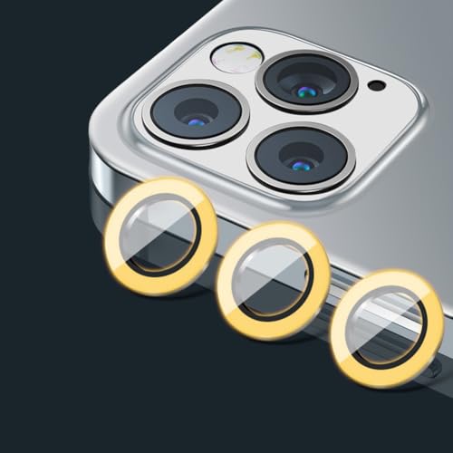 Protecteur d'objectif pour iPhone 16 Pro film verre trempé jaune évite les rayures