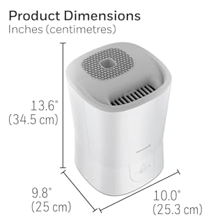 Honeywell HWM440WC Top Fill Easy to Care Warm Mist Humidifier, White, with Essential Oil Cup, Auto Shut-off, Warm Visible Mist, Large Room