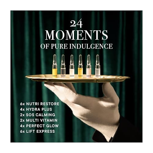 BABOR Adventskalender, 24-Tage-Intensiv-Ampullen-Kur, Feuchtigkeit, Regeneration und Anti-Aging, Beauty-Set, Kosmetik-Kalender, 24 x 2 ml