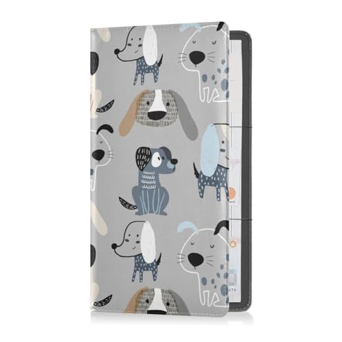 Passport Holder Women Dinosaur Skeleton PU Leather Covers Travel Accessory 5.7 x 4.3in