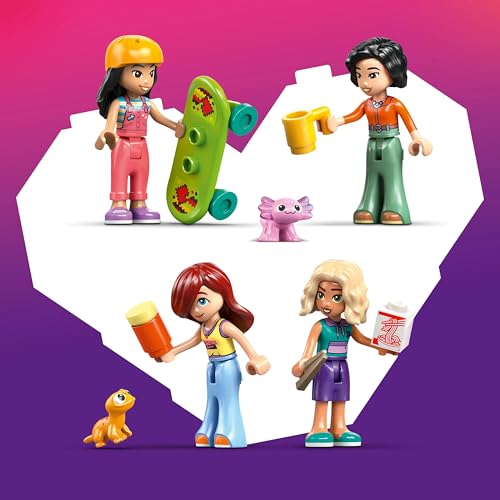 Image of LEGO Friends Liann's Family House Building Toy - Dollhouse - 4 Minidolls, Gecko, Axolotl - 42687