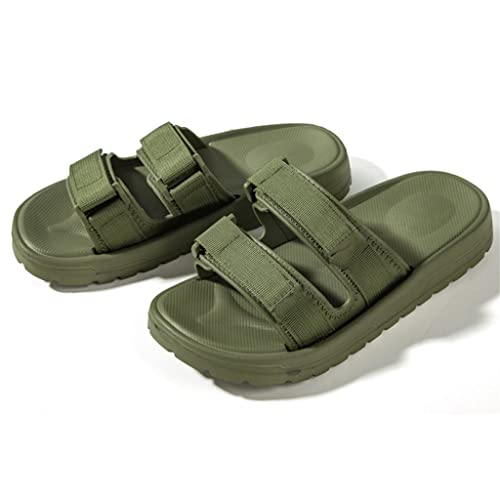 Flops Men Slippers Fashion Indoor Non-Slip Home Shoes Male Outdoor Beach Casual Platform Sandals(Gray,41 Code)
