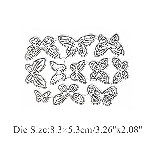 11pcs/Set Butterflies Metal Die Cuts, Butterfly Frame Wedding Cutting Dies Stencils DIY Crafts Cards Cuts for DIY Embossing Card Making Photo Decorative Paper Dies Scrapbooking