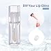 AJLTPA 10 Pack Lip Gloss Tubes with Big Wand, Empty 10ML 0.34 Oz Transparent Square PTEG Lip Balm Tubes Concealer Containers for Women Girls DIY Makeup Lipgloss