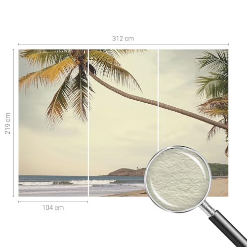 Impression de haute qualité pour cette tapisserie intissée tropicale 312x219