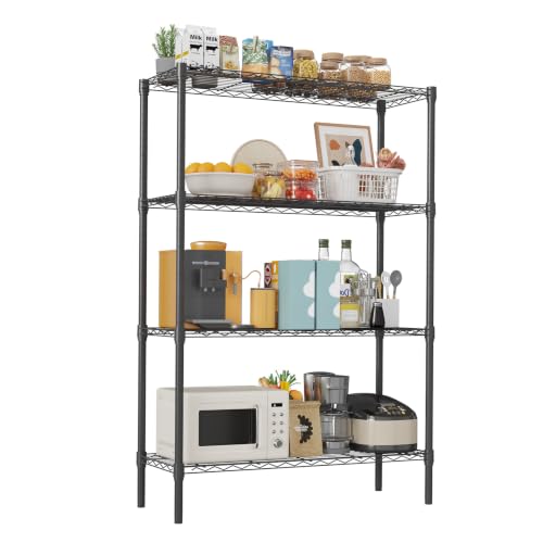 Image of GarveeTech Heavy Duty Garage Shelving Unit, 36 in L x 14 in D x 54 in H, Adjustable Wire Shelving Unit 1200 LBS Load Capacity, 4-Tier Durable Metal Shelves for Garage, Pantry, Basement, Workshop