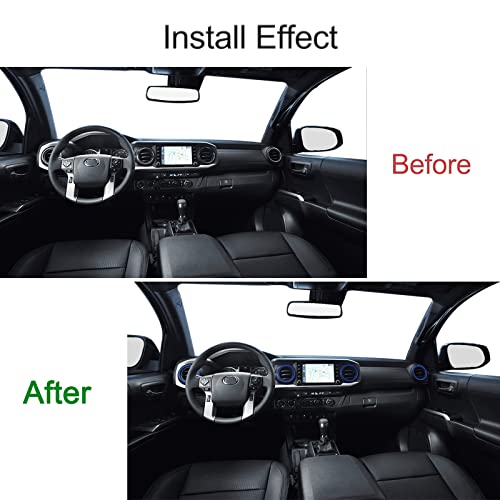 Image of JDMCAR AC Vent Trim Aluminum Alloy Ring 4PCS for 2016-2022 Toyota Tacoma