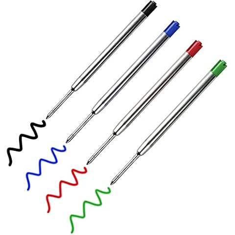 12x Black Parker Compatible Medium Tip (0.7mm) Ballpoint Pen Refills G2 Style Cover