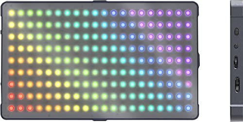 DigiPower #GoViral RGB LED Light Panel, 276LEDs, 24 Brightness Settings, 25 Color Temperatures, 21 RGB Color-Spectrum Presets, Compatible with Smartphones & Cameras, 14 Hr Battery Life, LCD Display
