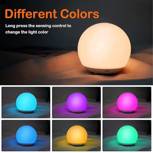 Flip Night Light Baby, Flip Over Night Light for Baby, Egg Light for Nursery, Portable Dimmable Touch Control Night Light, 7 Colors Changing, USB Rechargeable Lamp with Warm Light ( Color : 1pcs ) - Image 5