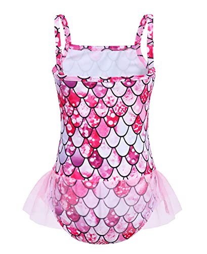 COTRIO Girls Swimsuit Mermaid Bathing Suit Toddler Kids Rainbow Unicorn Swimwear One-Piece Tankini Swimming Suits2