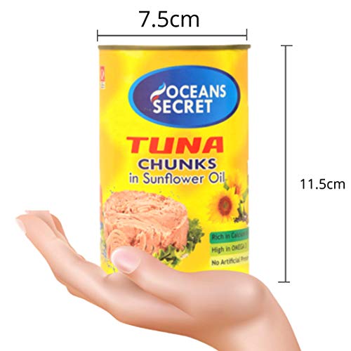 Image of Oceans Secret Tuna Chunks in SunflowerOil 400gm Pack of 1 Canned Tuna Fish | Balanced Nutrition | Heart Healthy | in Sunflower Oil | Premium Cuts Ready to Eat