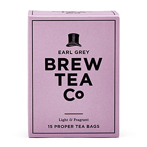 Brew Tea Co Earl Grey Whole Leaf Tea Bags, Pack of 15