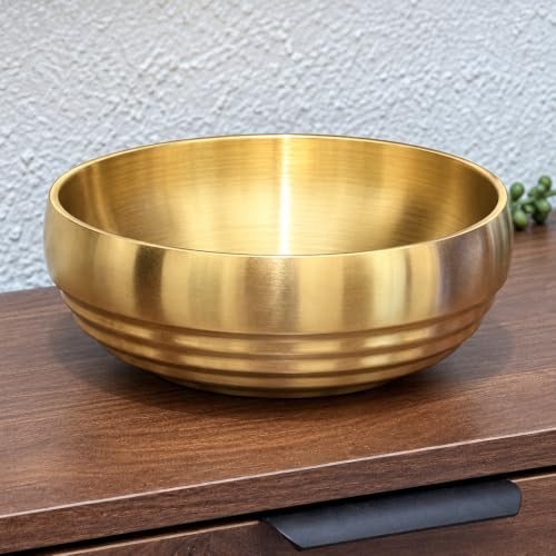 Rliguanrui 7.4 inch Gold Decorative Bowl for Home...