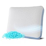 MKS Wolkenkissen Air 80x80 – Höhenverstellbares Memory Foam Nackenkissen mit kühlendem Gel – Ergonomisches Schlafkissen für Seiten-, Rücken- & Bauchschläfer – Hygienisches, Atmungsaktives Kopfkissen