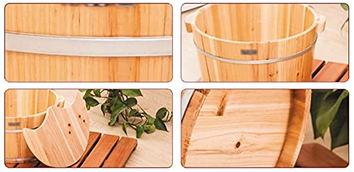Baño de pies en barril de madera de cedro 40cm miniatura 7