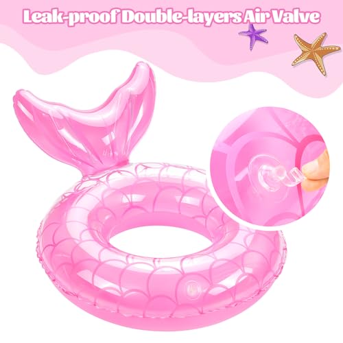MoKo Pool Floats, Mermaid Inflatable Swim Tubes Floaties
